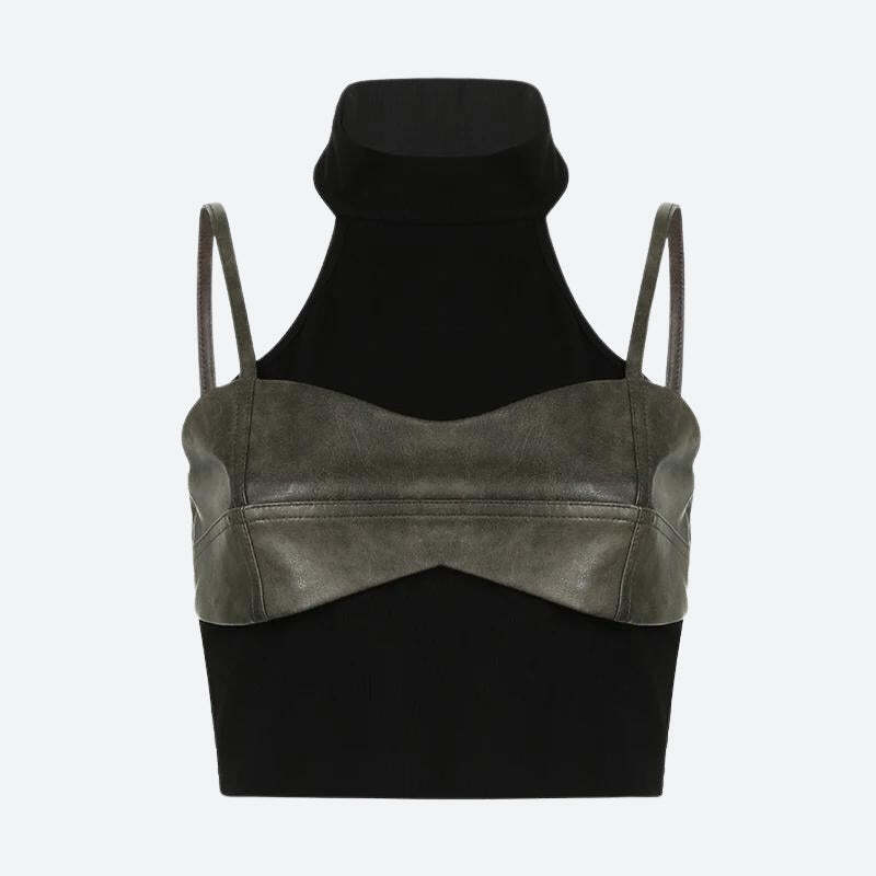 Style Core Aesthetics, New Style Trends - Grunge Crop Halter Top Style Core Aesthetics, New Style Trends - Grunge Crop Halter Top