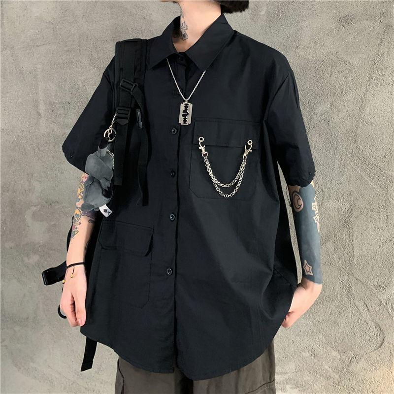 Style Core Aesthetics, New Style Trends - Grunge Detachable Sleeve Shirt Style Core Aesthetics, New Style Trends - Grunge Detachable Sleeve Shirt