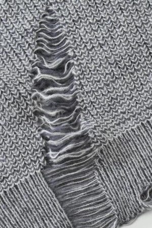 Style Core Aesthetics, New Style Trends - Grunge Distressed Knitted Sweater