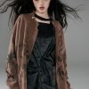 Style Core Aesthetics, New Style Trends - Grunge Extra Distressed Zip-Up Cardigan