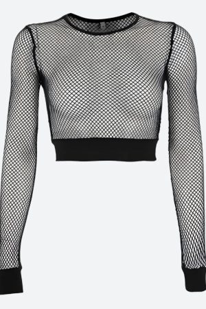 Style Core Aesthetics, New Style Trends - Grunge Fishnet Crop Top
