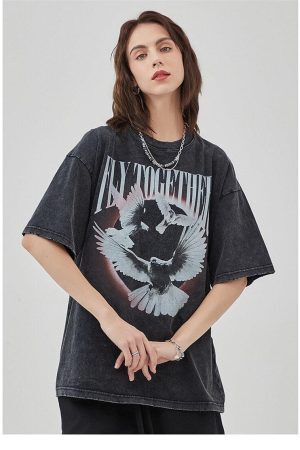 Style Core Aesthetics, New Style Trends - Grunge Fly Together Tee
