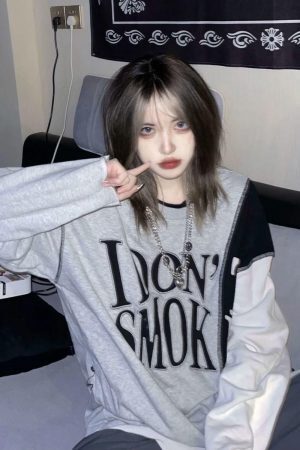 Style Core Aesthetics, New Style Trends - Grunge I Don't Smoke Tee