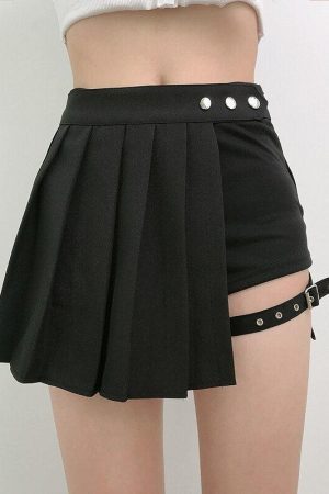 Style Core Aesthetics, New Style Trends - Grunge Pleated Mini Skort