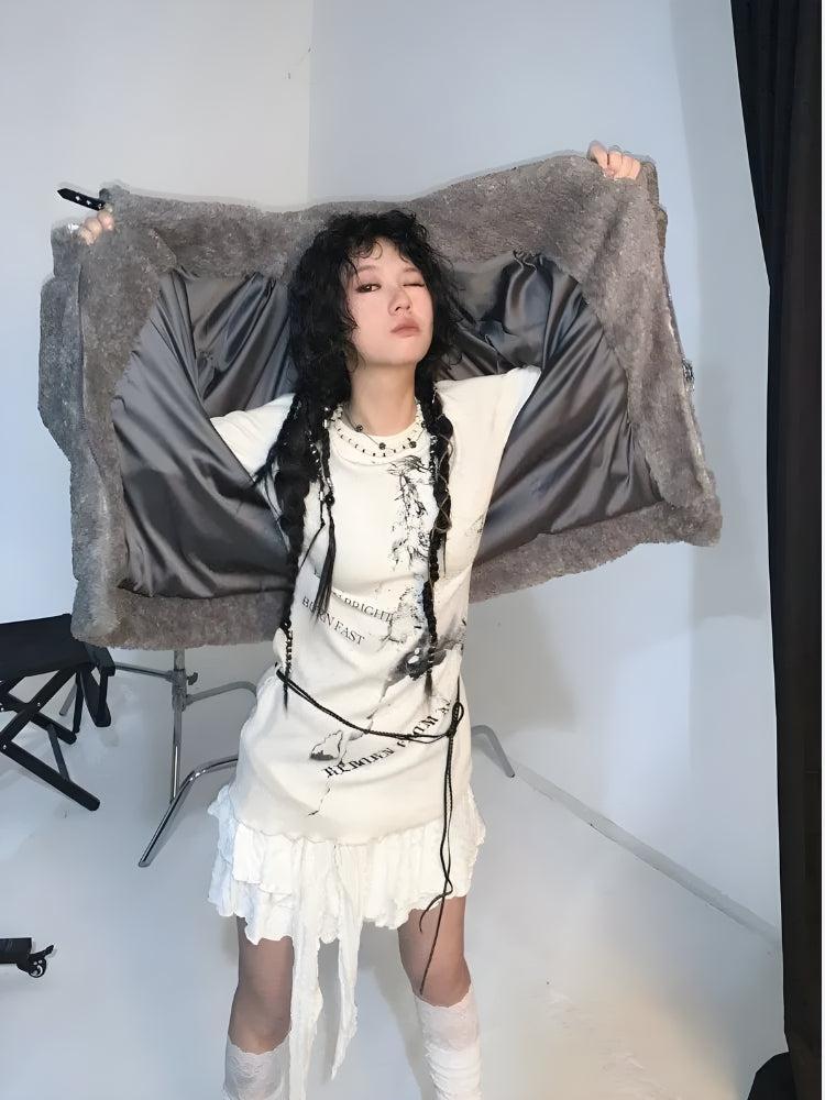 Style Core Aesthetics, New Style Trends - Grunge Rope Belted Top Style Core Aesthetics, New Style Trends - Grunge Rope Belted Top