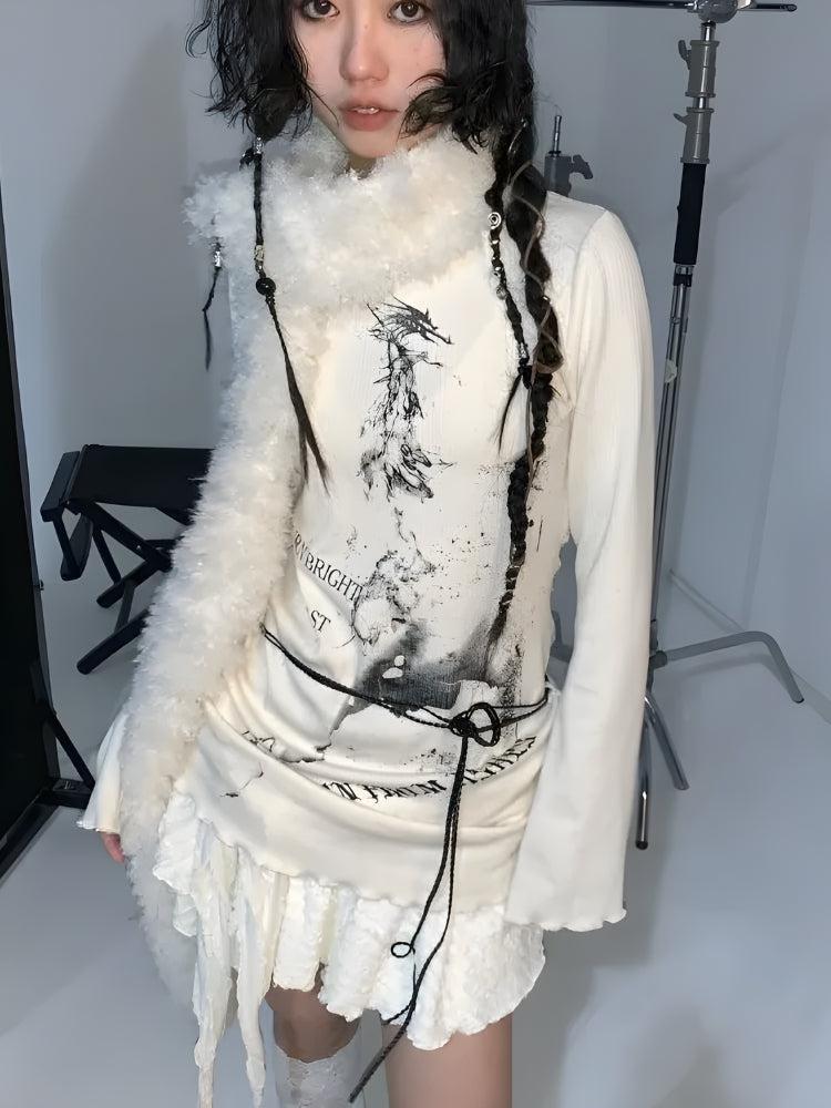 Style Core Aesthetics, New Style Trends - Grunge Rope Belted Top Style Core Aesthetics, New Style Trends - Grunge Rope Belted Top