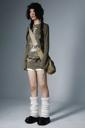 Style Core Aesthetics, New Style Trends - Grunge Rope Belted Top