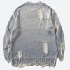 Style Core Aesthetics, New Style Trends - Grunge Tasseled Distressed Sweater
