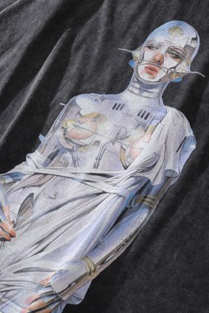 Style Core Aesthetics, New Style Trends - Hajime Sorayama Oversize Cotton T-Shirt