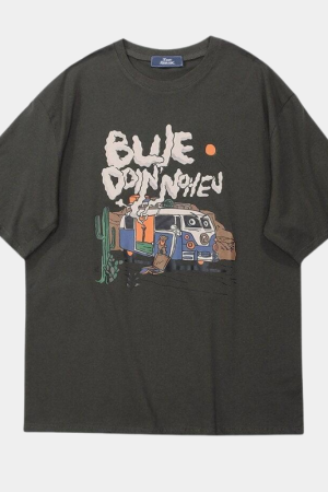 Style Core Aesthetics, New Style Trends - 'Happy camper' T shirt