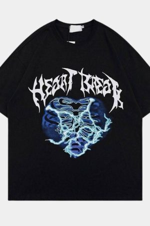 Style Core Aesthetics, New Style Trends - 'Heart break' T shirt