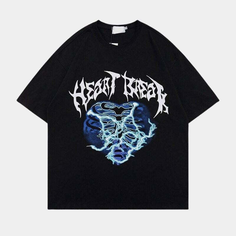 Style Core Aesthetics, New Style Trends - 'Heart break' T shirt