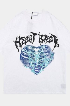 Style Core Aesthetics, New Style Trends - 'Heart break' T shirt