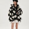 Style Core Aesthetics, New Style Trends - Heart Pattern Hooded Jacket