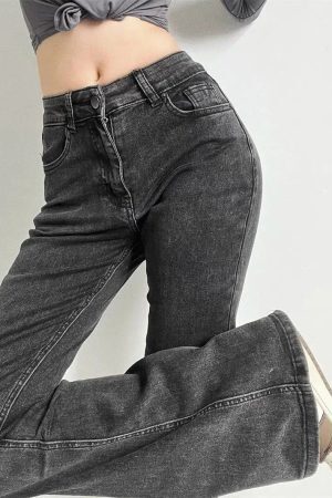 Style Core Aesthetics, New Style Trends - Heart Pocket Flare Jeans