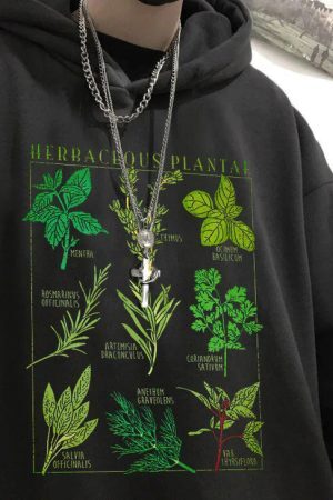 Style Core Aesthetics, New Style Trends - Herbaceous Plantae Hoodie