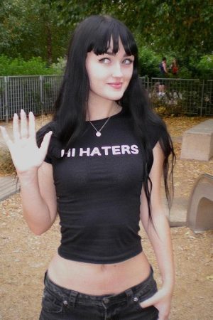 Style Core Aesthetics, New Style Trends - Hi & Bye Haters Crop Top