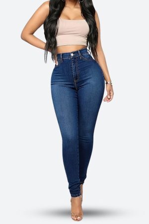 Style Core Aesthetics, New Style Trends - High Rise Denim Skinny Jeans