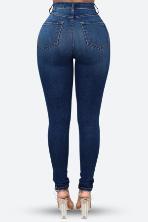 Style Core Aesthetics, New Style Trends - High Rise Denim Skinny Jeans