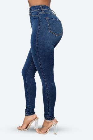 Style Core Aesthetics, New Style Trends - High Rise Denim Skinny Jeans