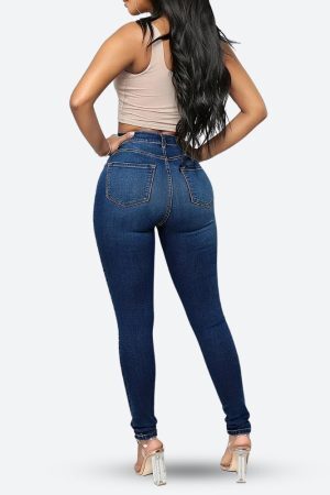 Style Core Aesthetics, New Style Trends - High Rise Denim Skinny Jeans