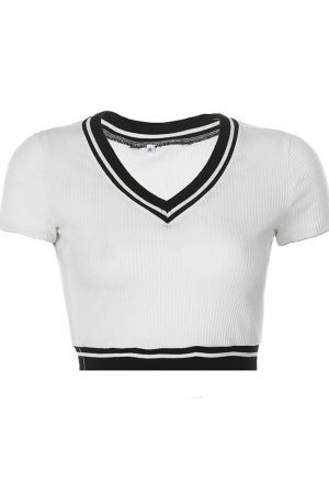 Style Core Aesthetics, New Style Trends - High School Crush Ribbed Top
