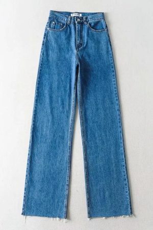 Style Core Aesthetics, New Style Trends - High Waist Casual Washed Jeans