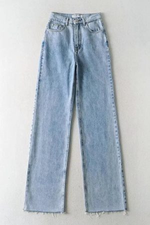 Style Core Aesthetics, New Style Trends - High Waist Casual Washed Jeans