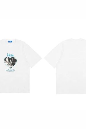 Style Core Aesthetics, New Style Trends - Hole cotton T-shirt