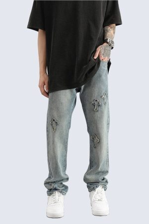 Style Core Aesthetics, New Style Trends - 'Holy' Jeans