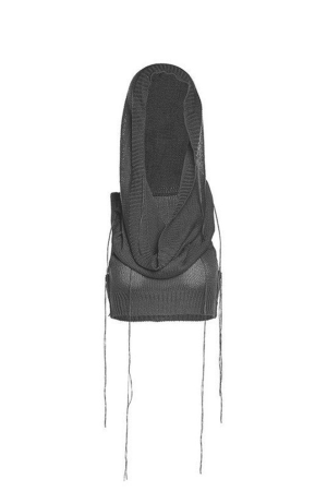 Style Core Aesthetics, New Style Trends - Hooded Crochet Knit Cropped Tank Top