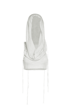Style Core Aesthetics, New Style Trends - Hooded Crochet Knit Cropped Tank Top
