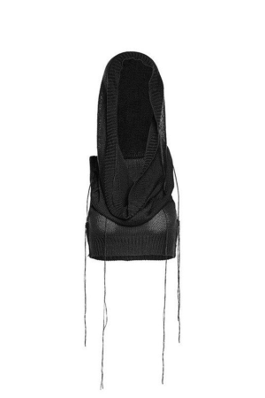 Style Core Aesthetics, New Style Trends - Hooded Crochet Knit Cropped Tank Top