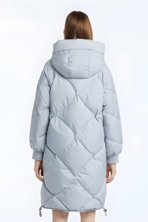 Style Core Aesthetics, New Style Trends - Hooded Zip-Up Long Puffer Coat