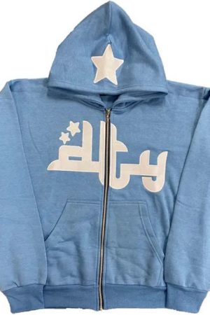 Style Core Aesthetics, New Style Trends - Hoodie zippé écriture arabe