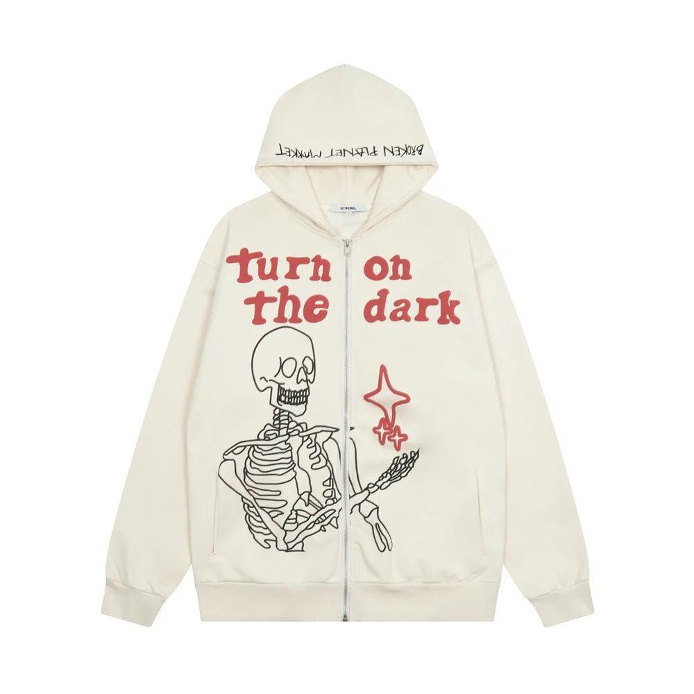Style Core Aesthetics, New Style Trends - Hoodie zippé Skeleton Style Core Aesthetics, New Style Trends - Hoodie zippé Skeleton