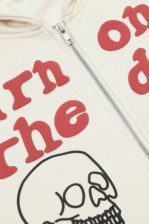 Style Core Aesthetics, New Style Trends - Hoodie zippé Skeleton