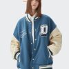 Style Core Aesthetics, New Style Trends - I Don't Give Damn Baseball Varsity Jacket