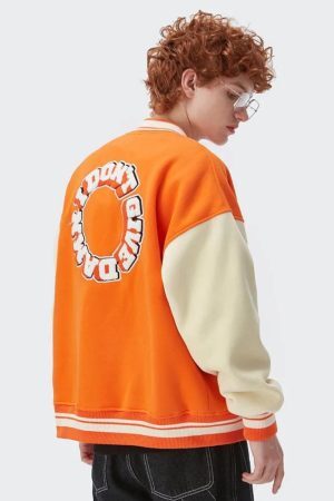 Style Core Aesthetics, New Style Trends - I Don't Give Damn Baseball Varsity Jacket