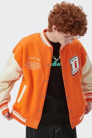 Style Core Aesthetics, New Style Trends - I Don't Give Damn Baseball Varsity Jacket