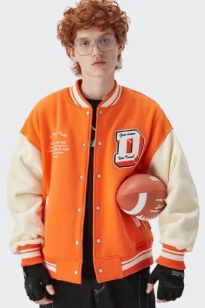 Style Core Aesthetics, New Style Trends - I Don't Give Damn Baseball Varsity Jacket