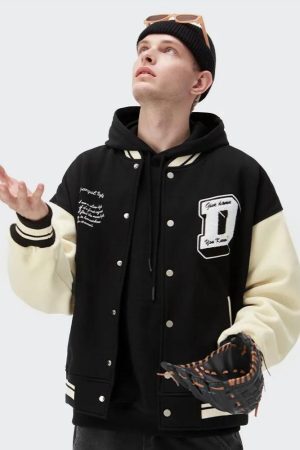 Style Core Aesthetics, New Style Trends - I Don't Give Damn Baseball Varsity Jacket