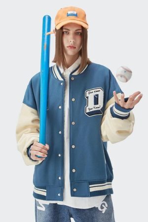 Style Core Aesthetics, New Style Trends - I Don't Give Damn Baseball Varsity Jacket