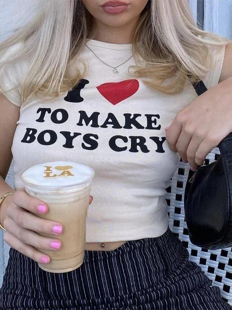 Style Core Aesthetics, New Style Trends - I Love To Make Boys Cry Tee Style Core Aesthetics, New Style Trends - I Love To Make Boys Cry Tee