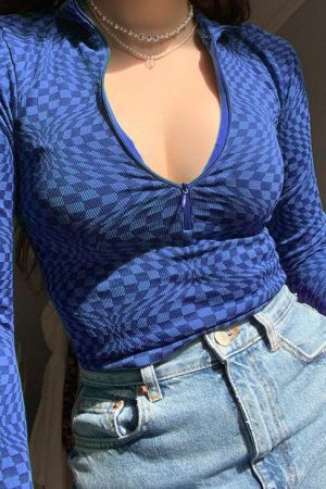 Style Core Aesthetics, New Style Trends - Indie Aesthetic Zip Up Top