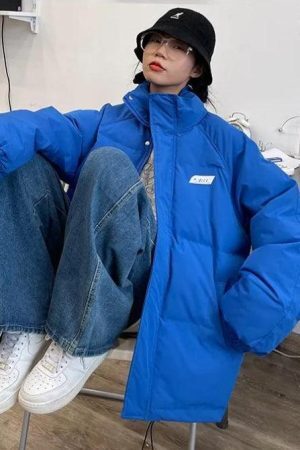 Style Core Aesthetics, New Style Trends - Indie High Neck Puffer Jacket