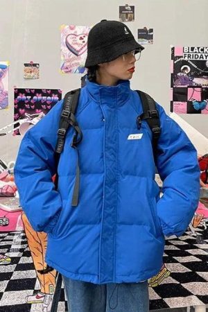 Style Core Aesthetics, New Style Trends - Indie High Neck Puffer Jacket