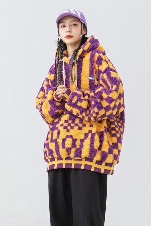 Style Core Aesthetics, New Style Trends - Indie Oversized Plush Hoodie