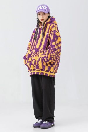 Style Core Aesthetics, New Style Trends - Indie Oversized Plush Hoodie