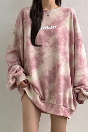 Style Core Aesthetics, New Style Trends - Indie Urban Print Longline Sweatshirt